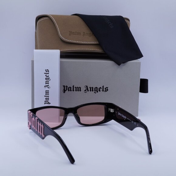 Palm Angels PERI007 ANGEL 1021 Rectangle Sunglasses - Black/Cameo - Picture 7 of 11